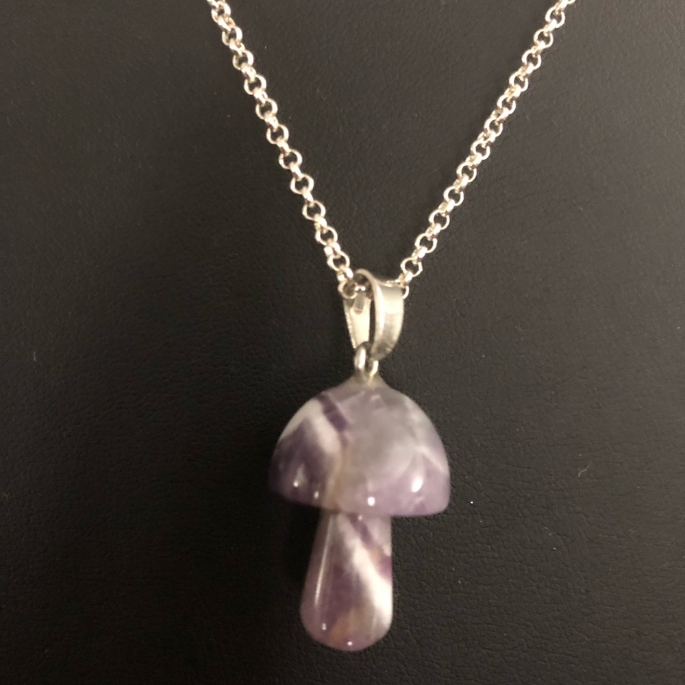 Amethyst Mushroom Necklace